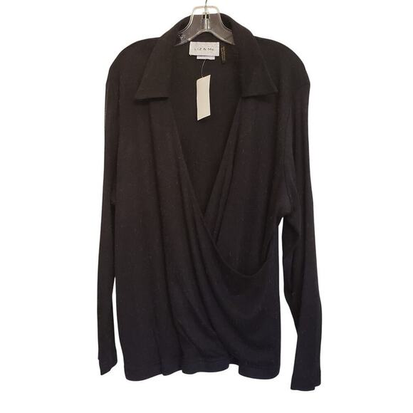 Liz & Me 2-piece Italian Long Sleeve Black Skirt & Blouse - Picture 2 of 12